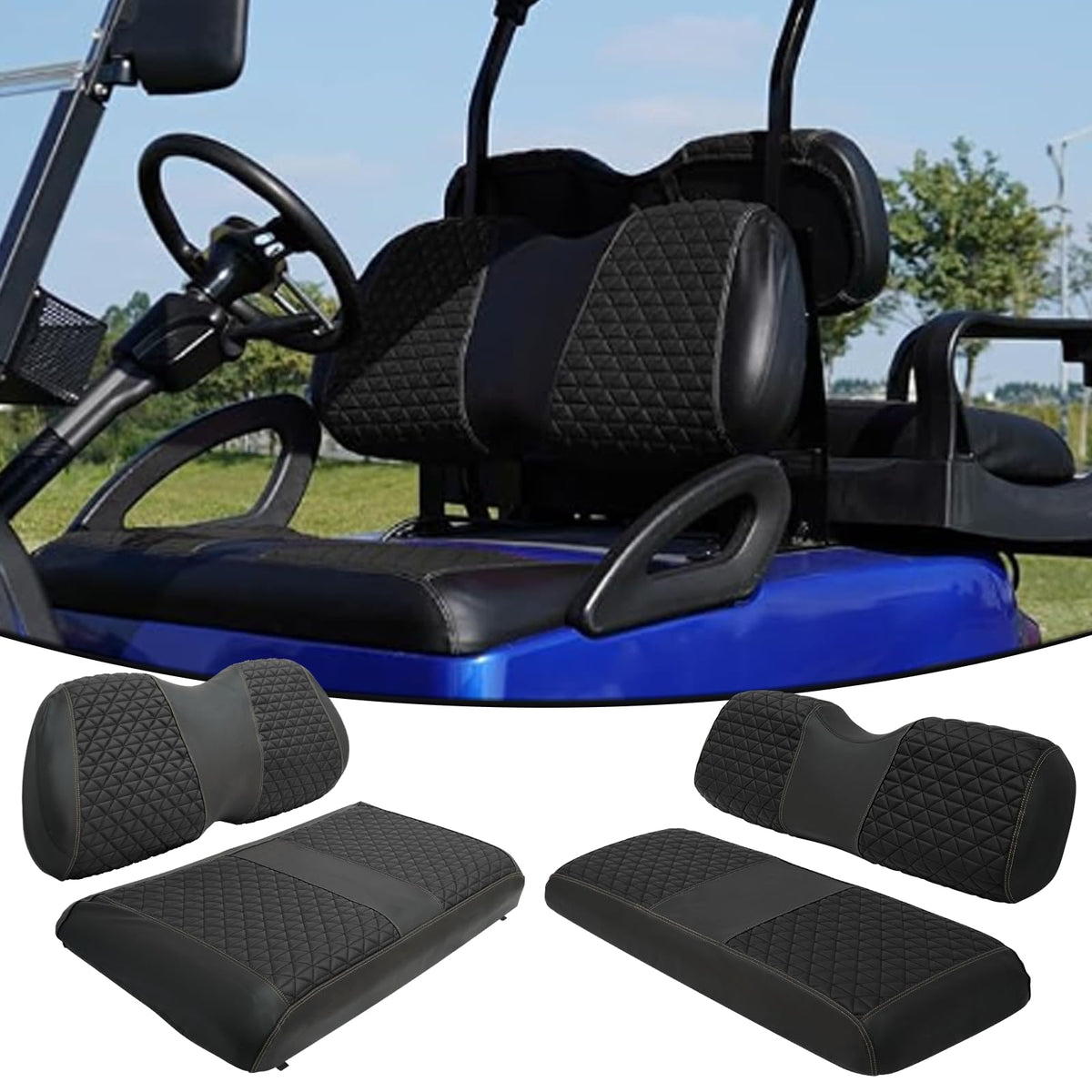 HANGKUNNEE Club Car Precedent front bench seat cover protects against water and wear