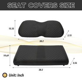 HANGKUNNEE Club Car seat cover elevates cart look while protecting upholstery.