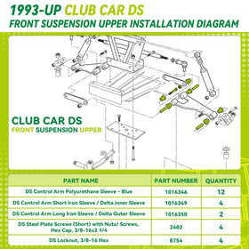 HANGKUNNEE deluxe king-pin component for Club Car DS enhances durability