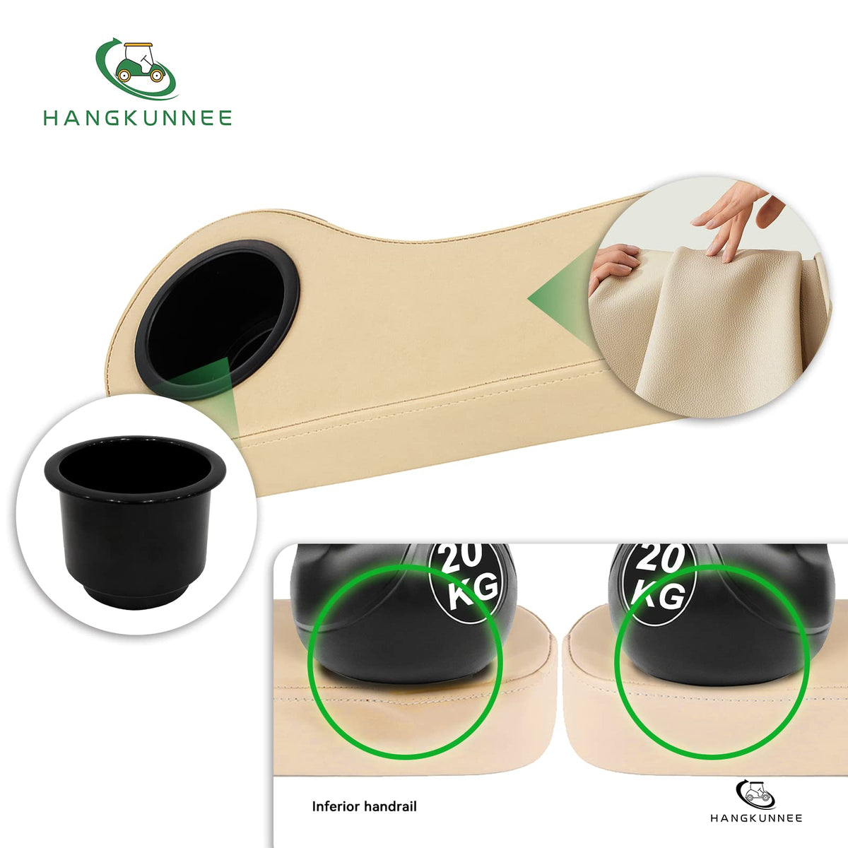 Hangkunnee easy install no drilling with included hardware