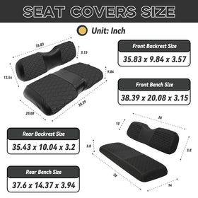 Hangkunnee EZGO RXV quick-install straps maximize secure fit.