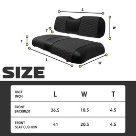 HANGKUNNEE hexagon seat cover with black stitching, simple installation.
