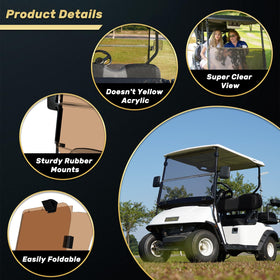 HANGKUNNEE EZGO TXT foldable windshield allows breeze while protecting eyes.