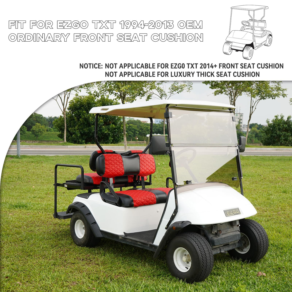 HANGKUNNEE EZGO TXT backrest cover seals in color and comfort.