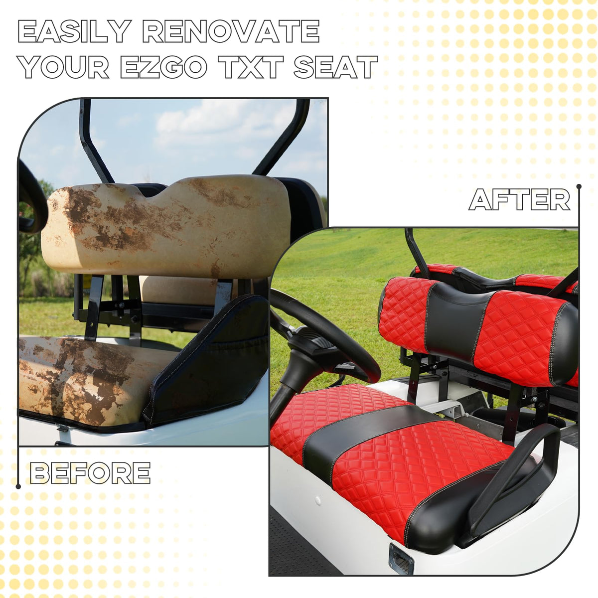 HANGKUNNEE EZGO TXT installation straps simplify quick fitting.