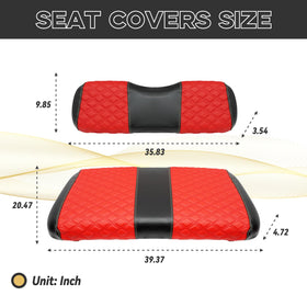 HANGKUNNEE EZGO TXT red accent enhances your golf cart style.