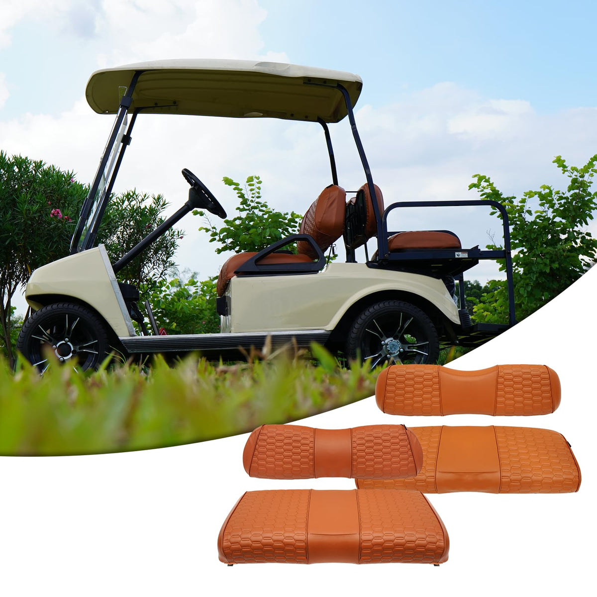 Hangkunnee front seat cover for Club Car DS protects against dirt and wear