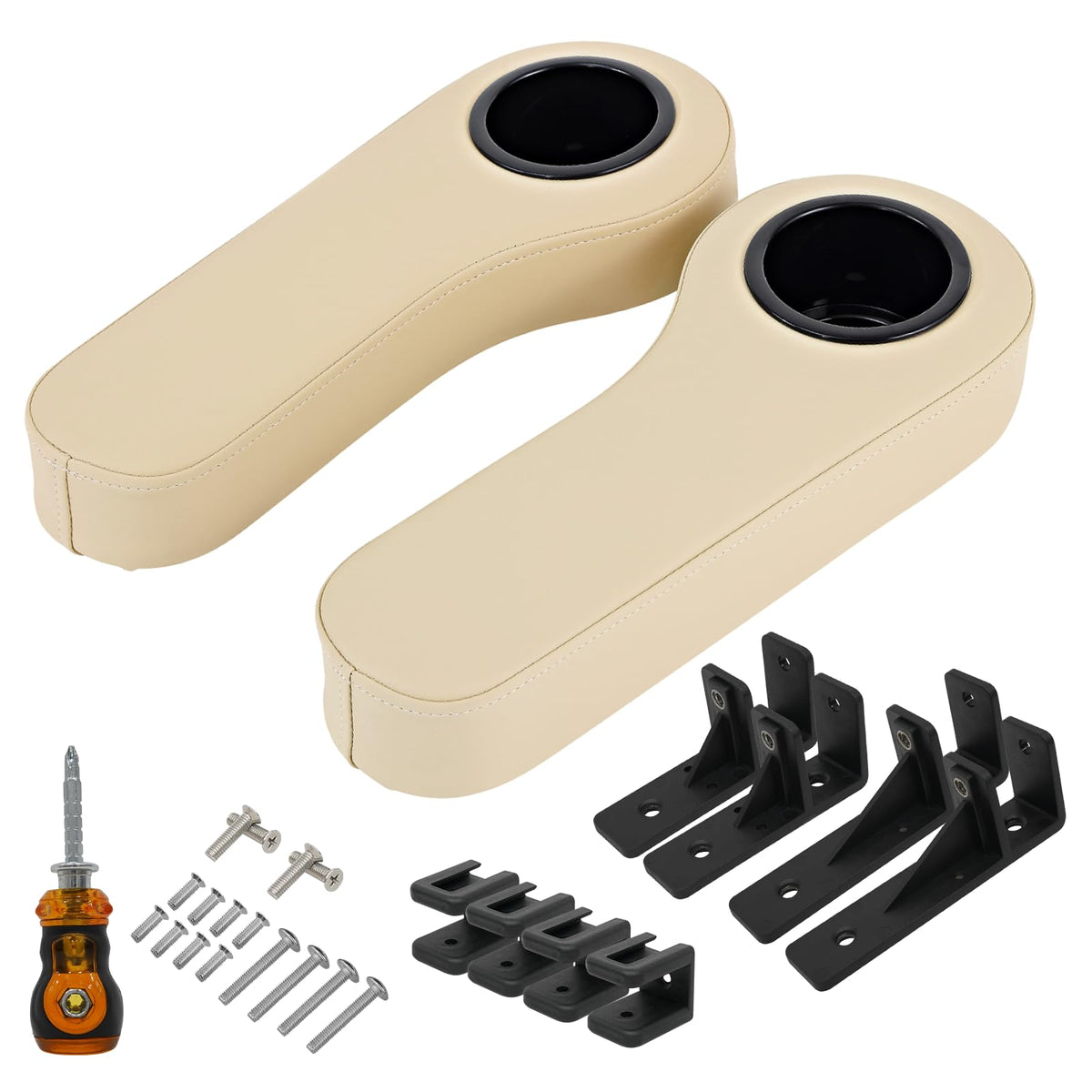 Hangkunnee golf cart armrest with cup holder for EZ-GO, Club Car and Yamaha