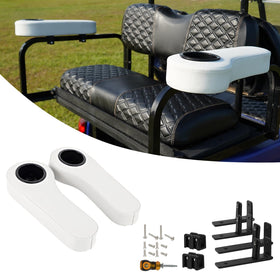 HANGKUNNEE golf cart armrest with cup holder side view showing universal fit