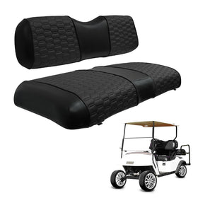 HANGKUNNEE hexagon seat cover on EZGO TXT front seat adds fresh style and protection.