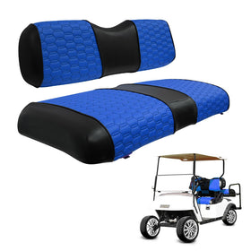 HANGKUNNEE hexagon seat cover, front view, enhances EZGO TXT look and comfort.