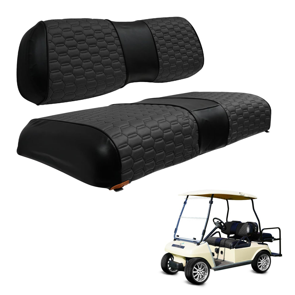 HANGKUNNEE golf cart hexagon seat cover front view protects seats from wear