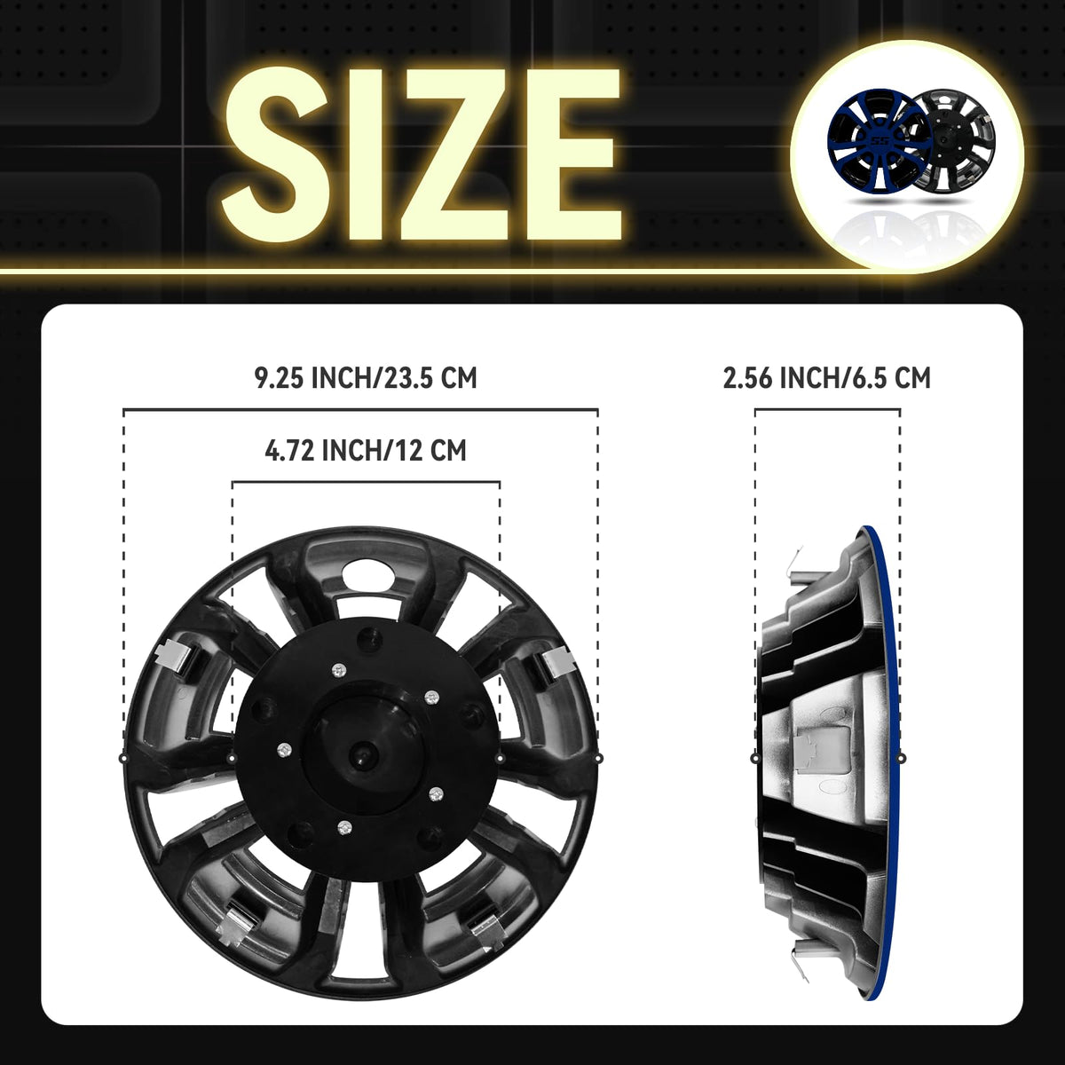 HANGKUNNEE durable plastic hubcap designed for long lasting shine