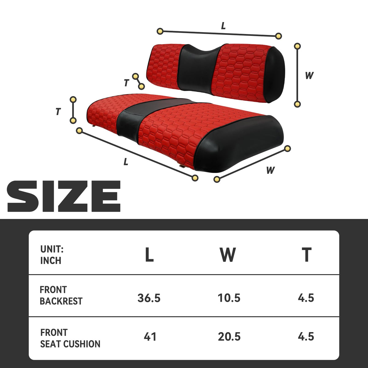 HANGKUNNEE hexagon seat cover replacement for EZGO TXT, easy care and maintenance.