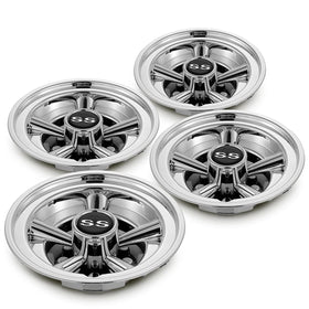 HANGKUNNEE 8-inch silver wheel cover on front wheel adds shine and protection
