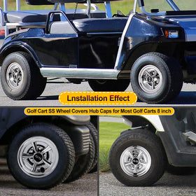 HANGKUNNEE universal 8-inch wheel covers fit Ezgo, Yamaha, Club Car