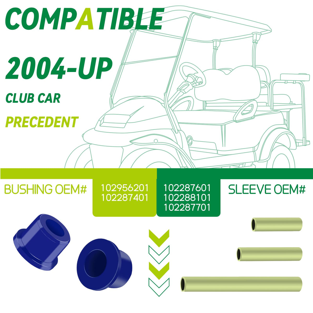 HANGKUNNEE leaf spring sleeves front lower shown for durability and suspension life.