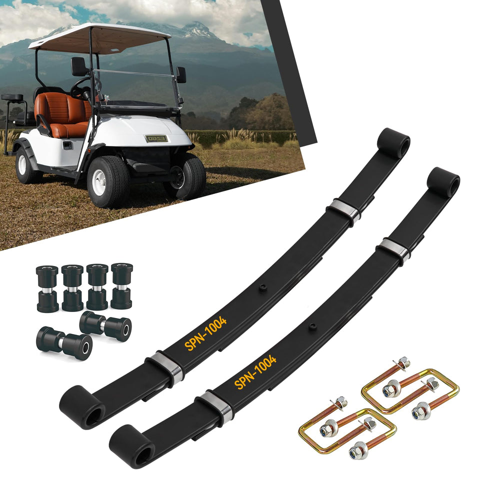 Hangkunnee rear 3-leaf spring kit for EZGO TXT improves load support and ride stability