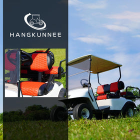 HANGKUNNEE red-stitch hexagon cover adds style and seat protection.