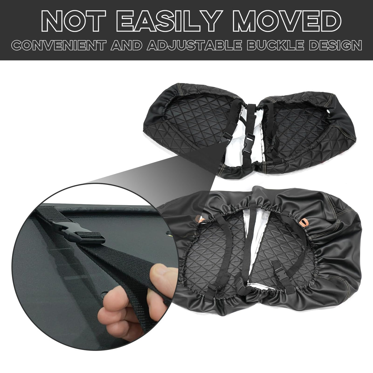 HANGKUNNEE seat cover easy installation without tools for a secure fit.