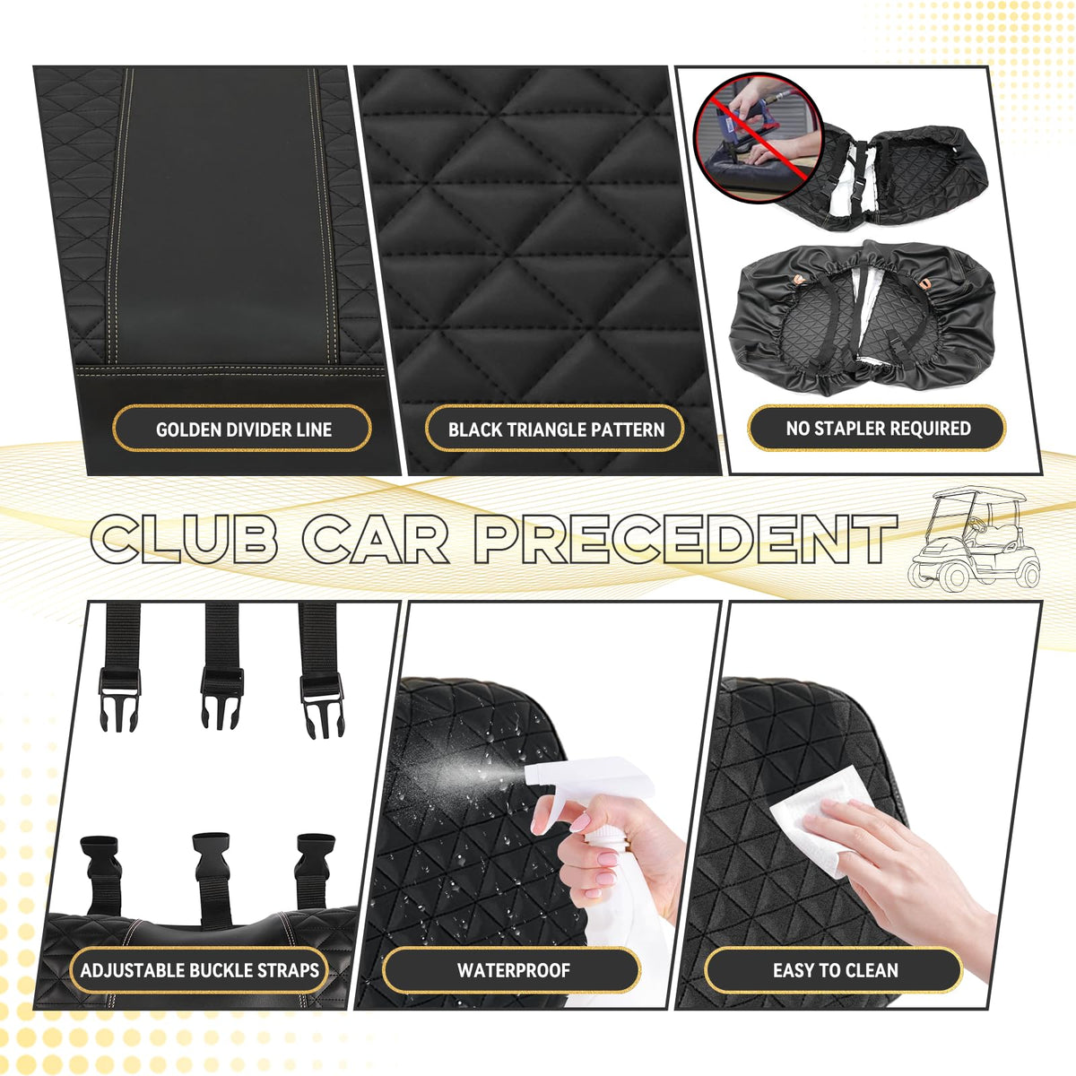 HANGKUNNEE seat cover durable marine-grade vinyl resists water and UV exposure.