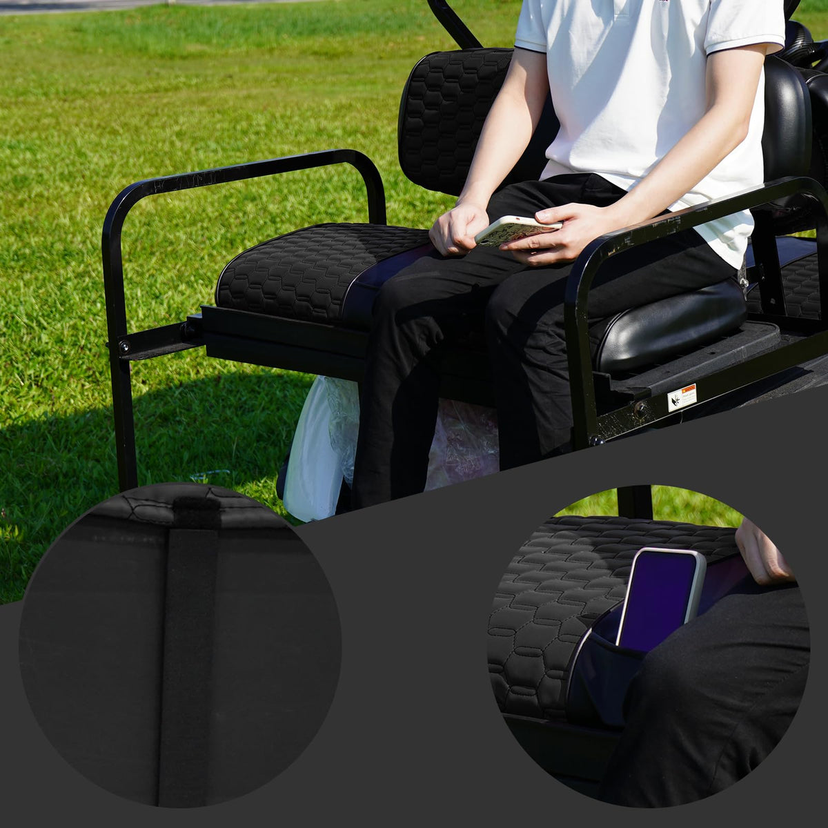 HANGKUNNEE sun-resistant seat cover preserves color.