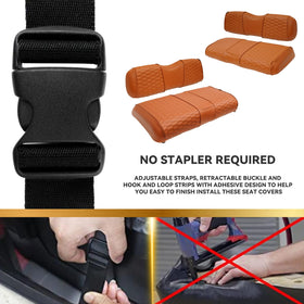 HANGKUNNEE thick vinyl leather look enhances cart appearance.