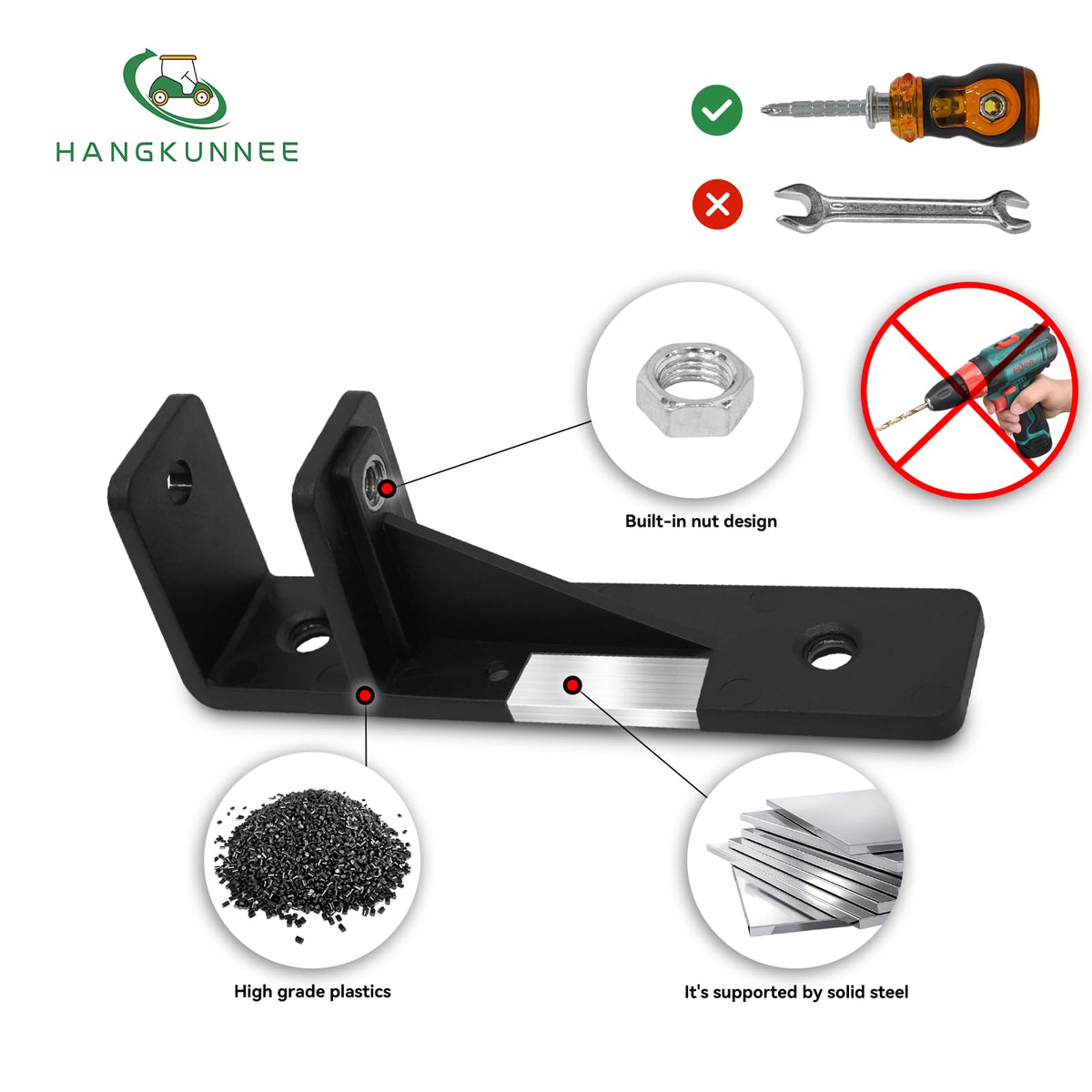 HANGKUNNEE tool-free assembly enables quick rear-seat upgrade.