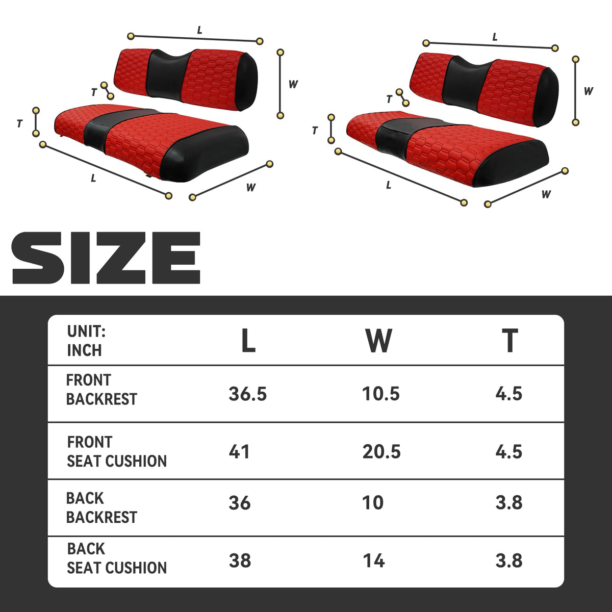 HANGKUNNEE vinyl leather seat covers offer durable easy care protection for daily use.