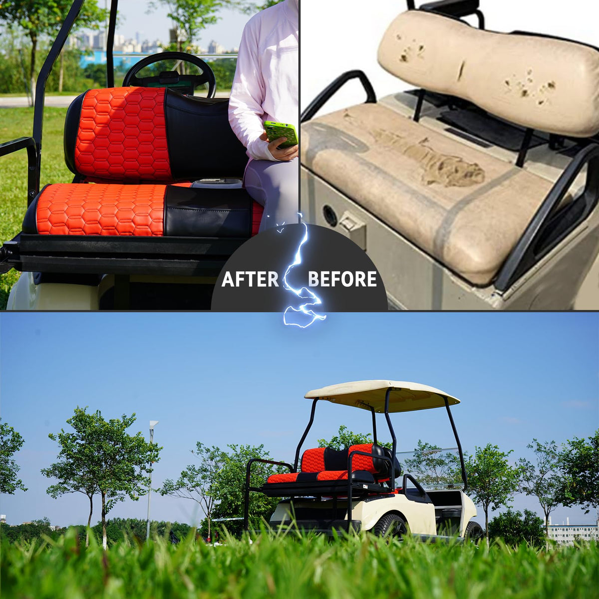 HANGKUNNEE weather-resistant seat cover keeps seats dry in rain.