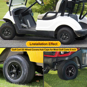 Hangkunnee wheel cover 8inch easy-install clips for secure fit.
