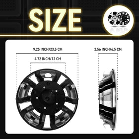HANGKUNNEE 8 inch hub caps durability and gloss finish for everyday use.