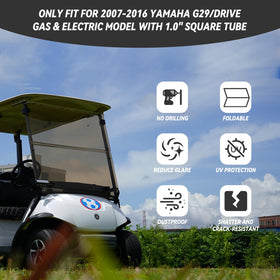HANGKUNNEE tinted windscreen with anti-UV glare reduction for Yamaha G29.