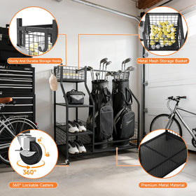 Hanmir adjustable hooks and storage shelves highlight flexible organization for golf gear