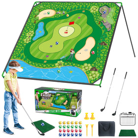 haoetcw golf chipping mat 71x71 for realistic practice at home.