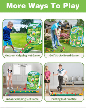 haoetcw putting practice mat helps kids refine smooth, controlled strokes