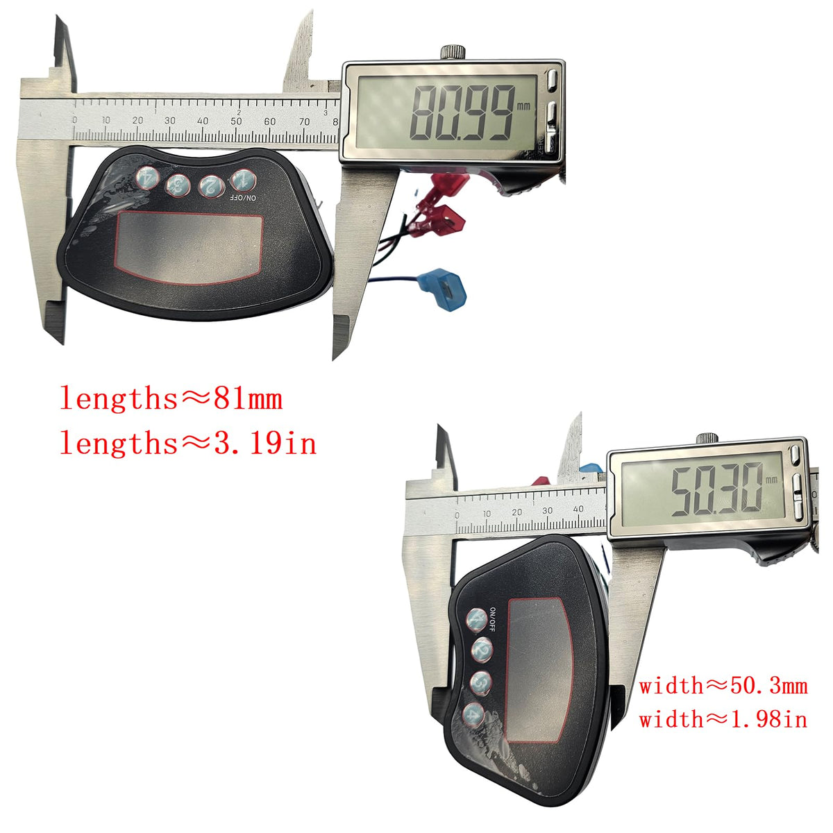 HAOSHUN LCD gauge display shows battery and fuel data clearly