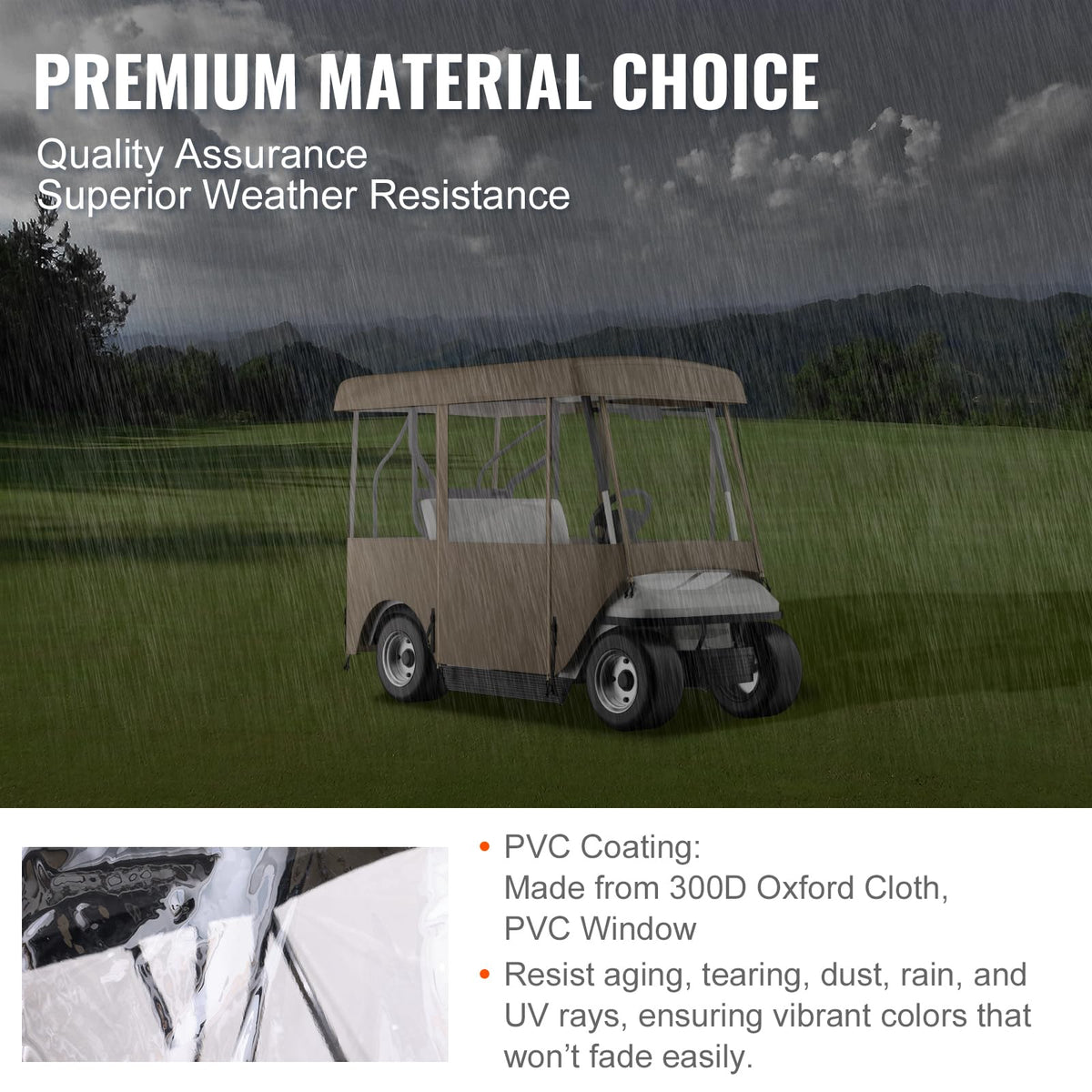Happybuy side-height 62.2 inch panel offers roomy riding space.