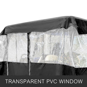 Happybuy 300D Oxford cloth with PVC coating for durability.