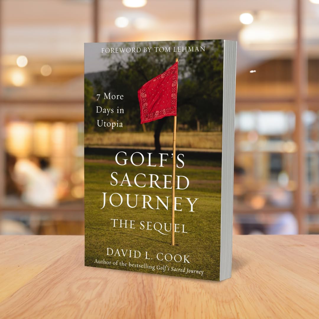 HarperCollins Golf's Sacred Journey sequel US Open scene, capturing tension and teamwork for readers.