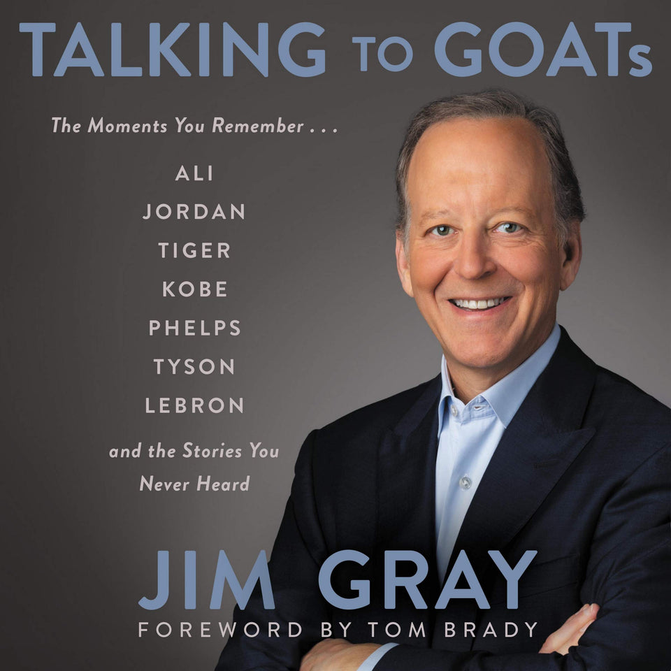 HarperCollins Talking to GOATs CD cover — engaging interviews for on-the-go listening.