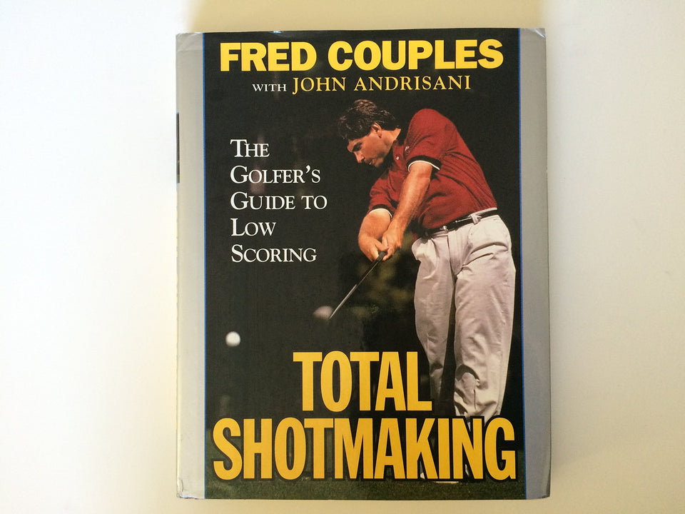 HarperCollins Total Shotmaking cover shows a pro golfer, inviting readers to learn smarter scoring.