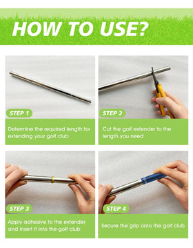 Hateenru golf extensions quick-fit attachment demonstrates easy, tool-free installation.