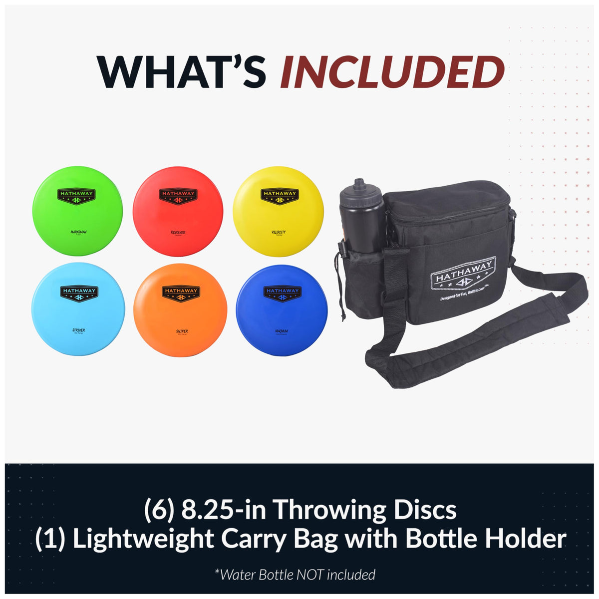 Hathaway discs with easy-grip texture enhancing control in varied conditions.