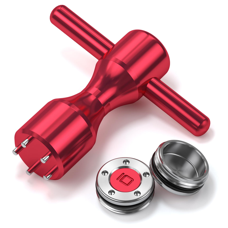 HAUSEE Golf Putter Weights 5g red close-up for precise weight tuning on greens.