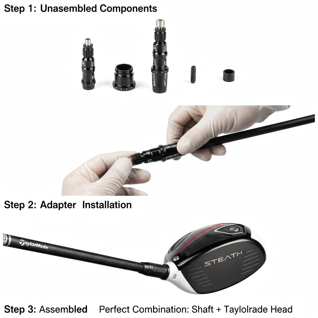 HAUSEE premium aluminum shaft adapter with durable black finish.