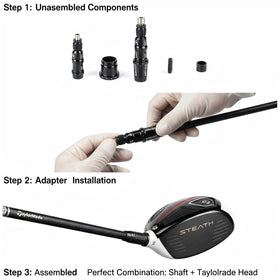 HAUSEE premium aluminum shaft adapter with durable black finish.