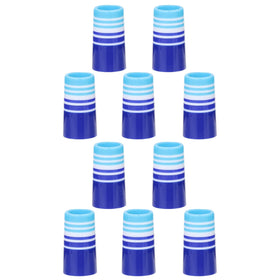 HAUSEE taper-tip iron ferrules with black finish and blue accents for precise club builds.