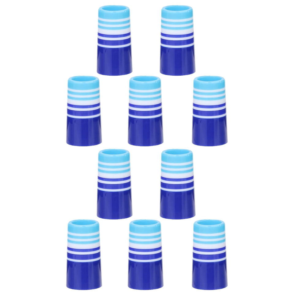 HAUSEE taper-tip iron ferrules with black finish and blue accents for precise club builds.