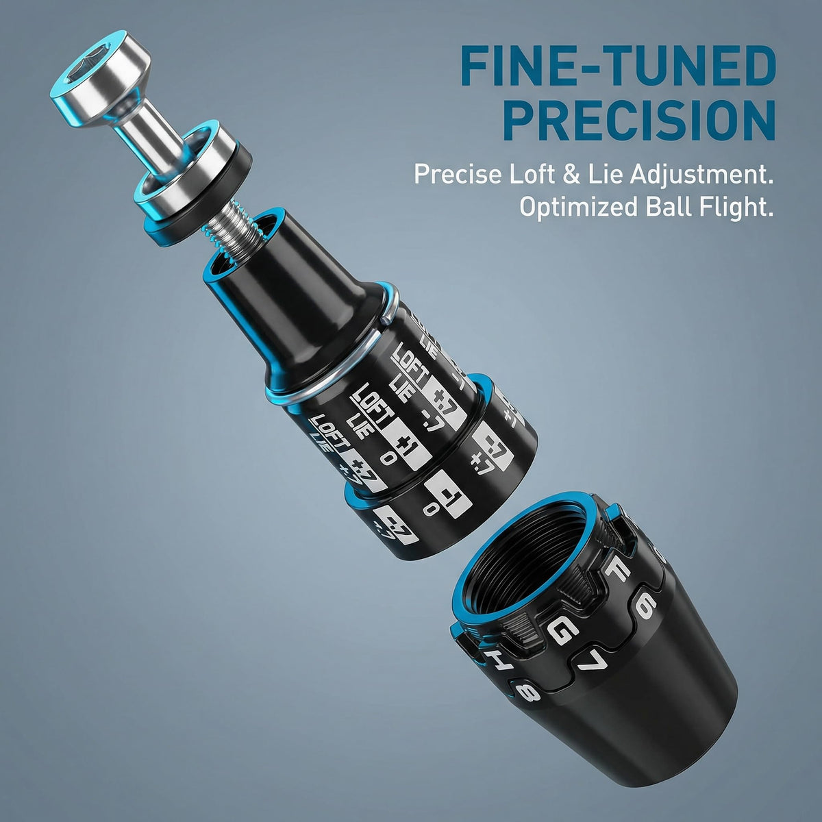 HAUSEE right-handed adapter allows seamless installation on standard clubs.